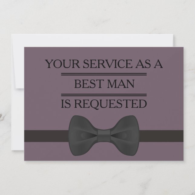 Invitation Votre service en tant que garçon d'honneur Demande (Devant)