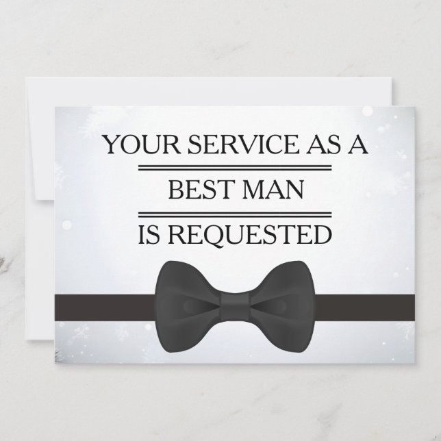 Invitation Votre service en tant que garçon d'honneur Demande (Devant)