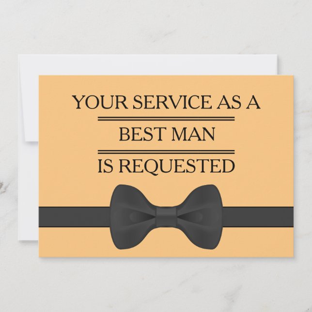 Invitation Votre service en tant que garçon d'honneur Demande (Devant)