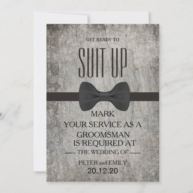 Invitation Votre service en tant que grand (Devant)