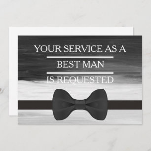 Invitation Votre service en tant que Groomsman Best Man Reque
