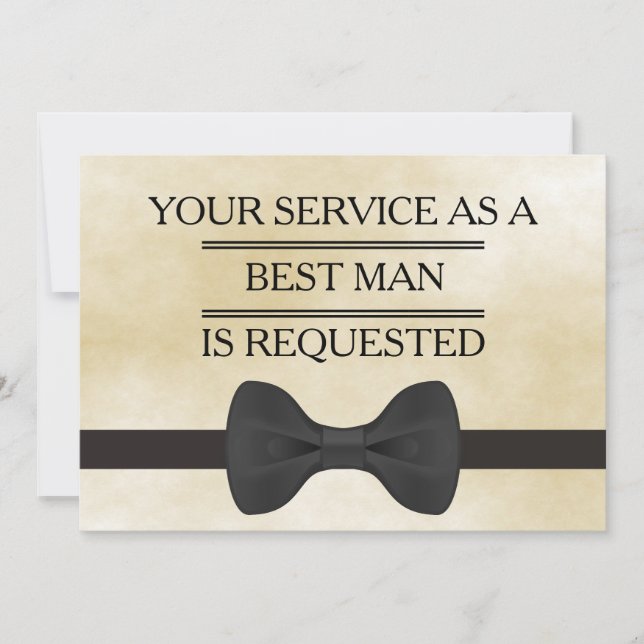 Invitation Votre service en tant que Groomsman Best Man Reque (Devant)