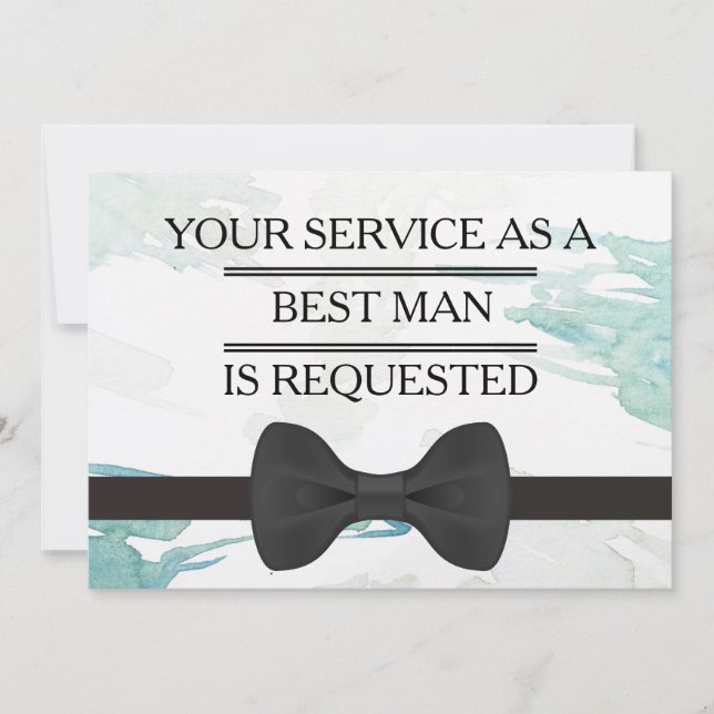 Invitation Votre service en tant que Groomsman Best Man Reque (Devant)