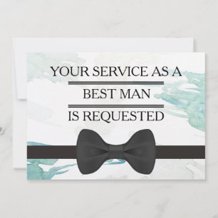 Invitation Votre service en tant que Groomsman Best Man Reque
