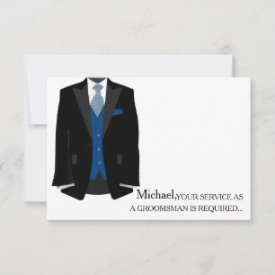 Invitation Votre Service En Tant Que Groomsman Requis Personn