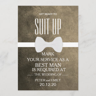 Invitation Votre service en tant que meilleur homme