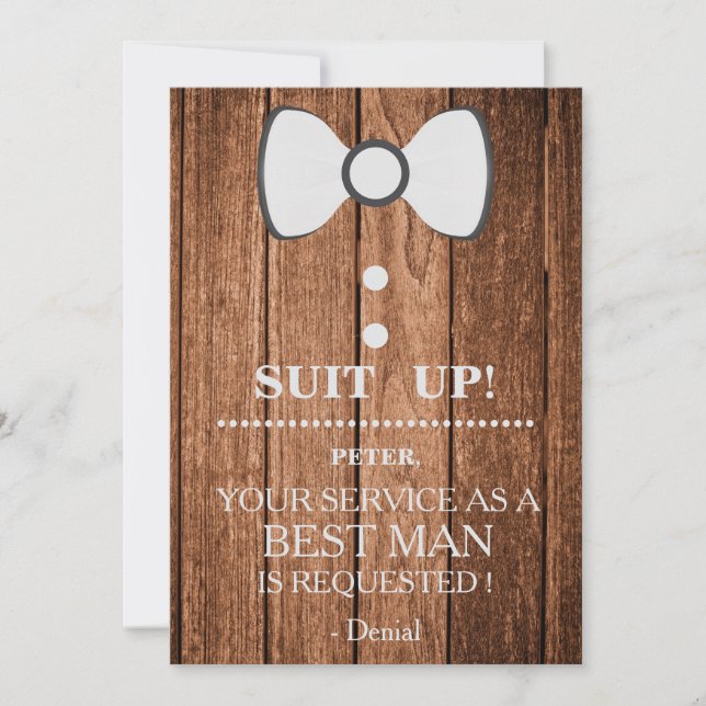 Invitation Votre service en tant que témoin de mariage (Devant)