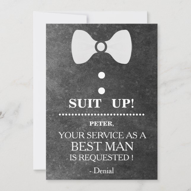 Invitation Votre service en tant qu'homme (Devant)