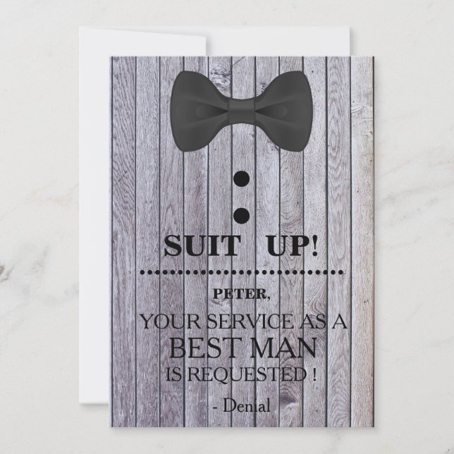 Invitation Votre service en tant qu'homme (Devant)