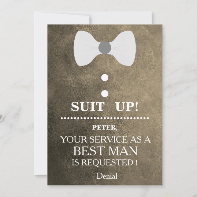 Invitation Votre service en tant qu'homme (Devant)