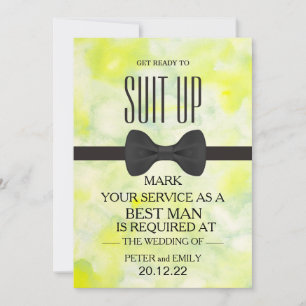 Invitation Votre service en tant qu'invitation Best Man