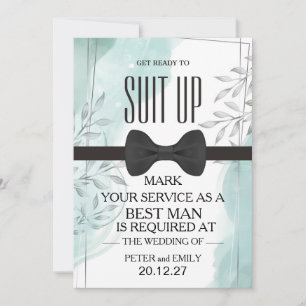 Invitation Votre service en tant qu'invitation Best Man