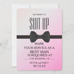 Invitation Votre service en tant qu'invitation Best Man