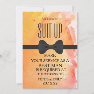 Invitation Votre service en tant qu'invitation Best Man