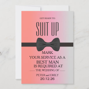 Invitation Votre service en tant qu'invitation Best Man
