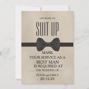Invitation Votre service en tant qu'invitation Best Man