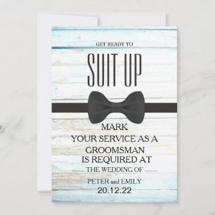 Invitation Votre service en tant qu'invitation de Groomsman
