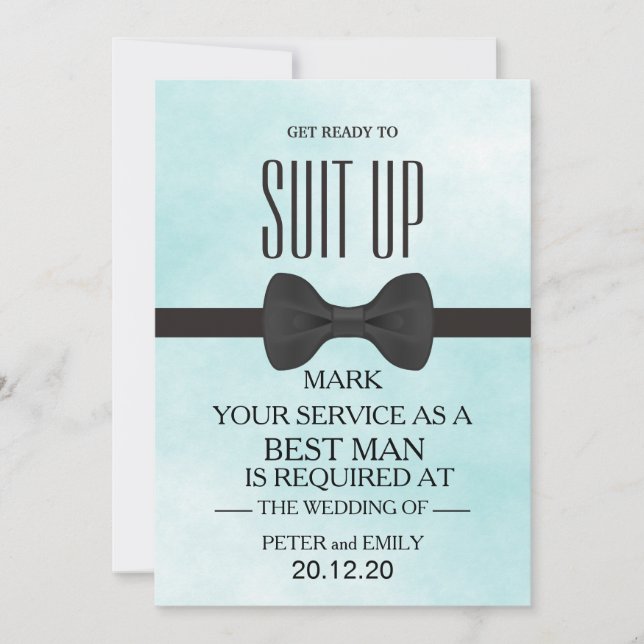 Invitation Votre service en tant qu'invitation de témoin (Devant)