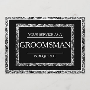 Invitation Votre service est demandé comme Groomsman
