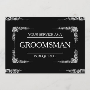 Invitation Votre service est demandé comme Groomsman