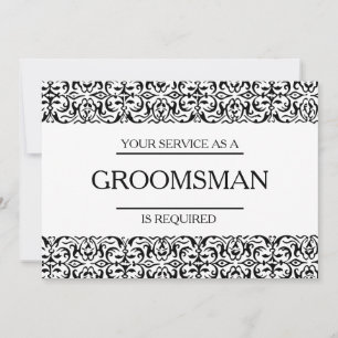 Invitation Votre service est demandé comme Groomsman