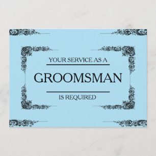 Invitation Votre service est demandé en tant que Groomsman