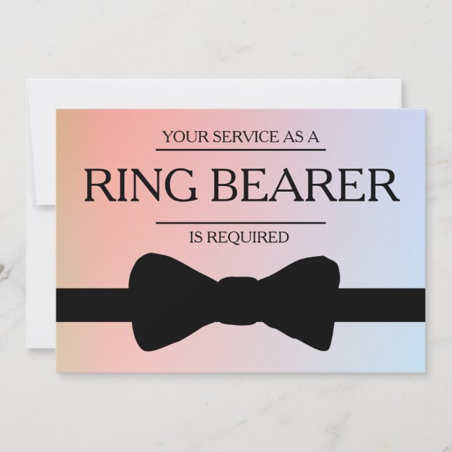 Invitation Votre service est demandé en tant que meilleur hom (Devant)