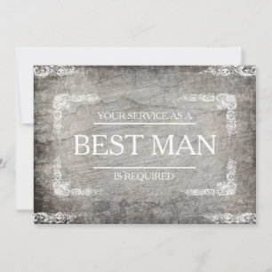 Invitation Votre service est demandé en tant que meilleur hom