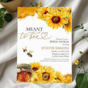 Invitation Voulant Être   Fête des mariées de tournesol aquar