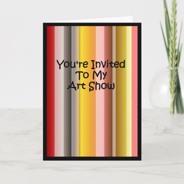 Invitation Vous&apos ; êtes invité à mon exposition d'art (Devant)