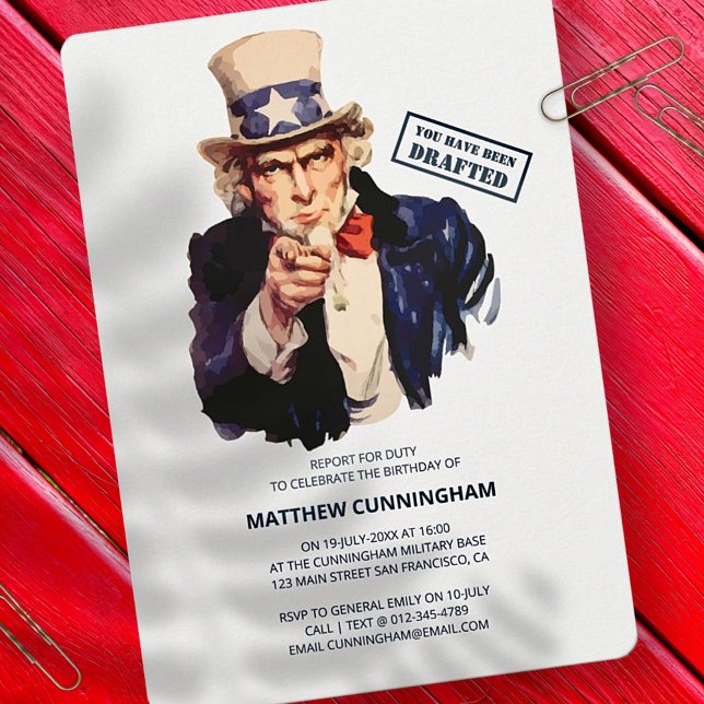 Invitation Vous Avez Été Rédigé ! Fête du B-Day (Créateur téléchargé)