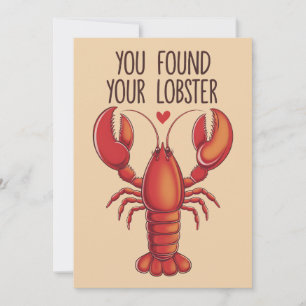 Invitation Vous avez trouvé votre mariage de homard drôle de