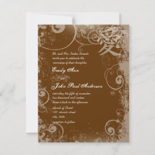 Invitation Vous Choisissez Couleur Metallic Kanji Love Swirl