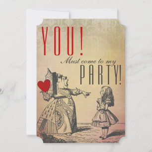 Invitation VOUS ! Dois venir à ma FÊTE ! (Reine et Alice)