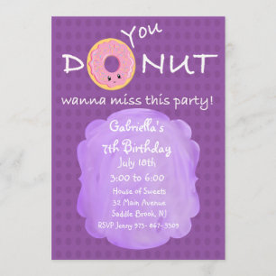 Invitation Vous, DONUT, Vous Voulez Manquer Cette Fille De Fê