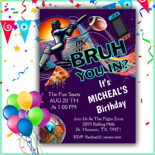 Invitation Vous Entrer ? Sports Boy fête d'anniversaire