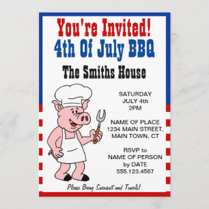 Invitation Vous êtes 4 juillet bande dessinée invitée de porc
