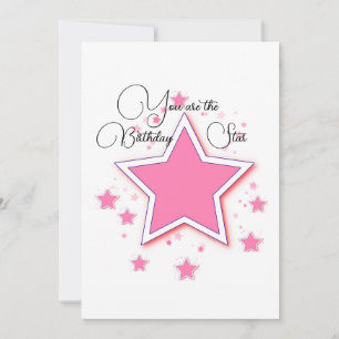Invitation Vous Êtes Birthday Star Birthday Card