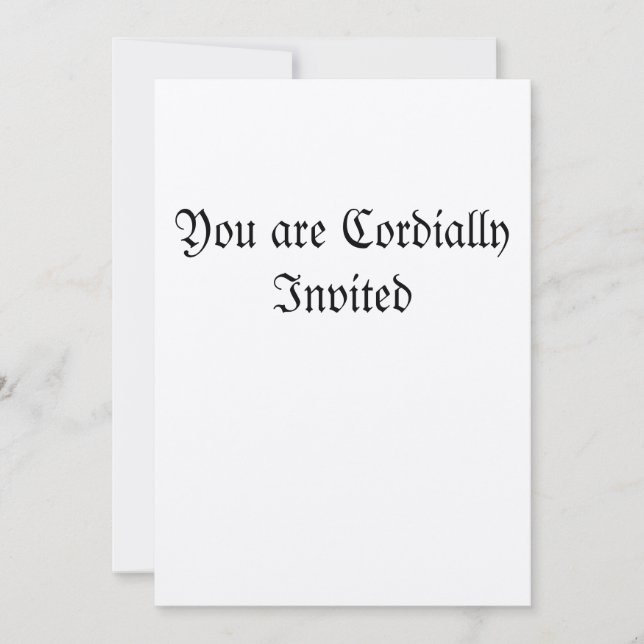 Invitation Vous êtes cordialement invités (Devant)