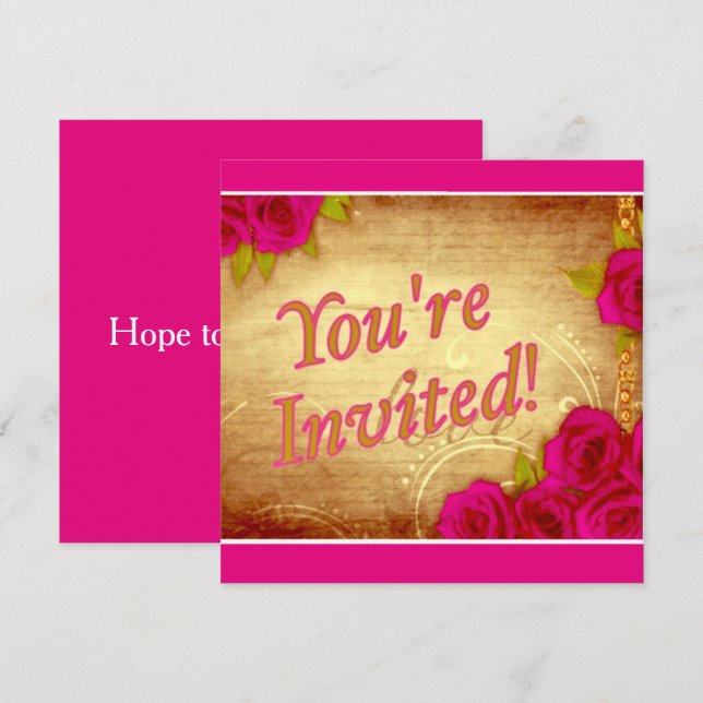 Invitation  "Vous êtes invité !" (Devant / Derrière)