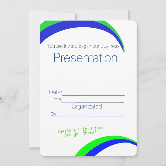 Invitation Vous êtes invité à un événement de présentation (Devant)