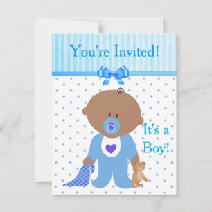 Invitation Vous êtes invité, c'est un Baby shower garçon Invi