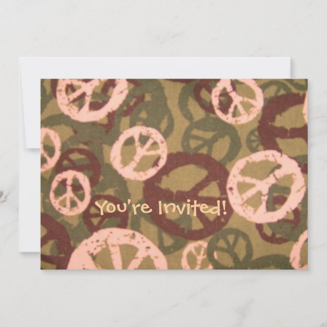 Invitation Vous êtes invité!-Invitation avec signes de paix/l (Devant)