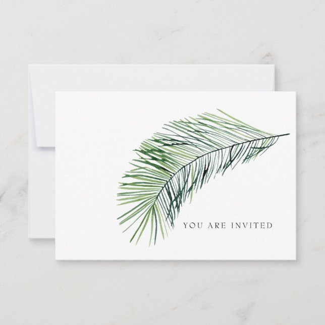 Invitation Vous êtes invité Simple site de mariage tropical  (Devant)