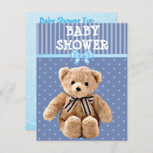 Invitation Vous êtes invité, Teddy Bear Baby Shower Invitatio