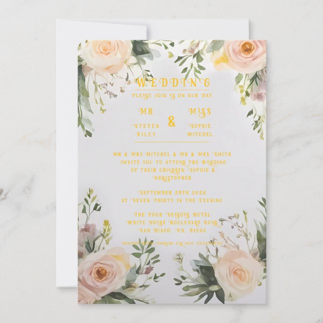 Invitation Vous êtes invité : Une célébration de l'amour (Devant)