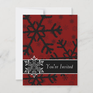 Invitation Vous êtes Invited Snowflakes
