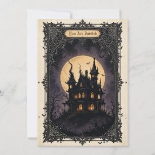 Invitation Vous êtes invités à la maison hantée gothique Hall