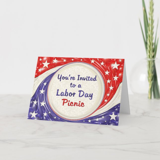 Invitation Vous êtes invités à un pique-nique de Fête du (Devant)