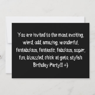 Invitation Vous êtes invités au plus passionnant, étrange,